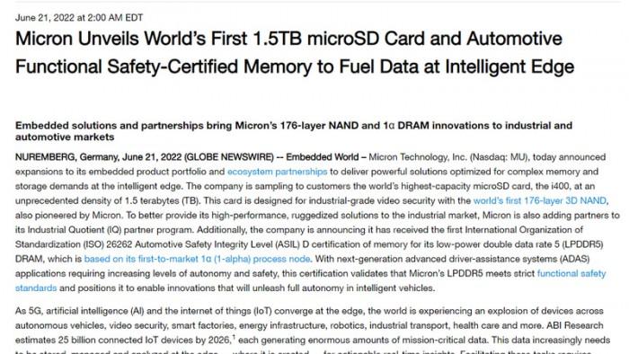 world’s first 1.5TB microSD i400